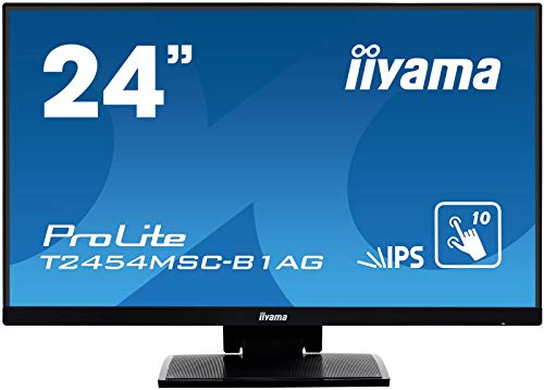 Iiyama T2454Msc-B1Ag 24' Black, Ips, Anti Glare, 1920X1080 Full Hd, 250 Cd/M² Brightness, Pcap Incell 10Pt Touch, Hdmi, Vga, Usb Hub, 2 X 2W Speakers,