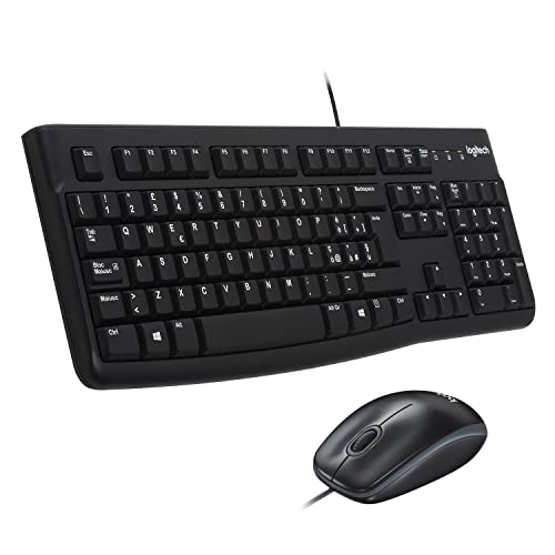 Logitech Mk120 Combo Tastiera E Mouse Con Filo Per Windows, Mouse Ottico Cablato, Tastiera Di Dimensioni Standard, Usb Plug-And-Play, Compatibile Con