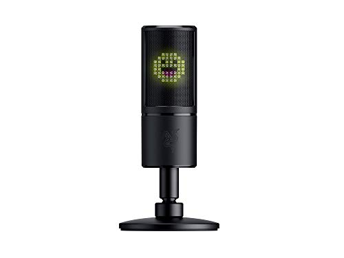 Razer Seiren Emote Microphone Usb Streaming Broadcasting 8-Bit Emoticon Led Display Black