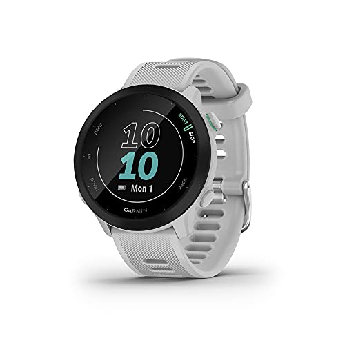 Garmin Forerunner 55 (Whitestone), Smartwatch Running Con Gps, Cardio, Piani Di Allenamento Inclusi, Vo2Max, Allenamenti Personalizzati, Garmin Connec