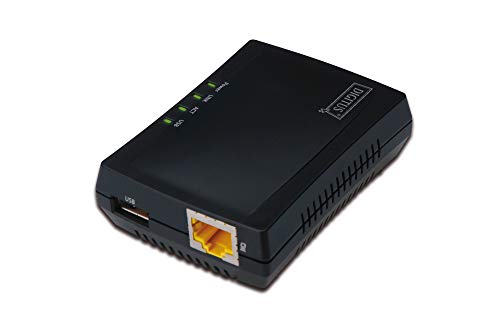 Digitus Dn13020 Network Print Server Multifunzione, Nero [La Confezione Potrebbe Differire Dalla Foto]