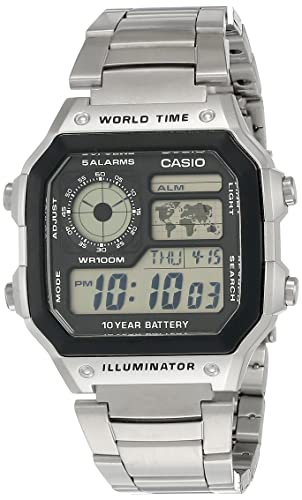 Casio Orologio Digitale Uomo Con Cinturino In Acciaio Inox Ae-1200Whd-1Avef