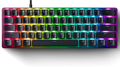 Razer Huntsman Mini, Interruttore Rosso, Tastiera Da Gioco Compatta Al 60%, Interruttori Ottico- Lineari, Copri Tasti Doubleshot Pbt, Cavo Usb-C Stacc