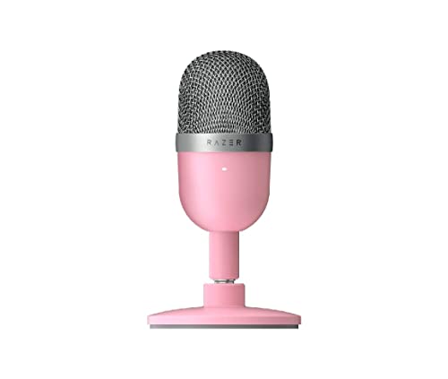 Razer Seiren Mini - Usb Microfono A Condensatore Da Streaming Ultra-Compatto (Schema Di Rilevamento Supercardioide, Solido Supporto Inclinabile, Suppo