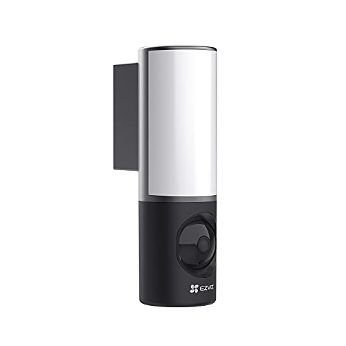 Ezviz Lc3 Telecamera Wi-Fi Con Lampada Da Esterno 2K, Videocamera Sorveglianza Esterno 4Mp, Luce Integrata, Rilevamento Di Movimento, Audio Bidirezion