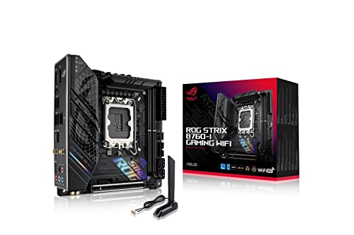 Asus Rog Strix B760-I Gaming Wifi Intel® B760 Lga 1700 Scheda Madre Mini-Itx, Ddr5, Pcie 5.0 X16 Safeslot, 2 Slot Pcie 4.0 M.2, 2.5G Ethernet, Usb 3.2