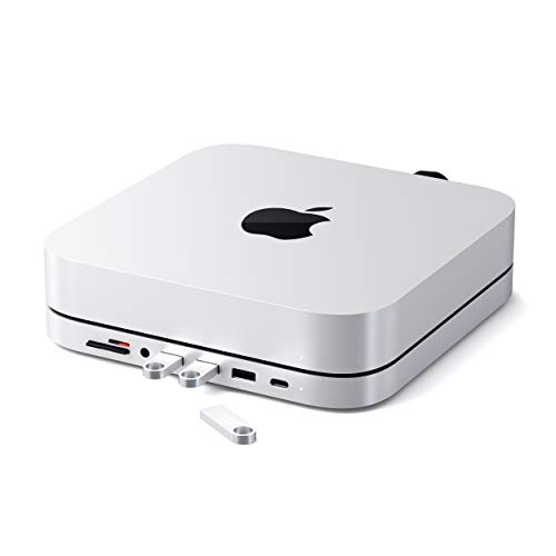 Satechi Usb-C Hub - Stand E Hub In Alluminio - Porta Usb-C, Lettore Micro/Sd Card, Usb-A 3.0 E Jack Cuffie - Compatibile Mac Mini M2/M1, Mac Studio, 2
