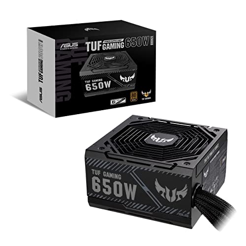 Asus Tuf Gaming 650W Alimentatore Bronze Con Certificazione Military Grade, Pcb Rinforzato, Ventola Axial Tech, Tecnologia 0Db, Cavi Sleevati, 6 Anni