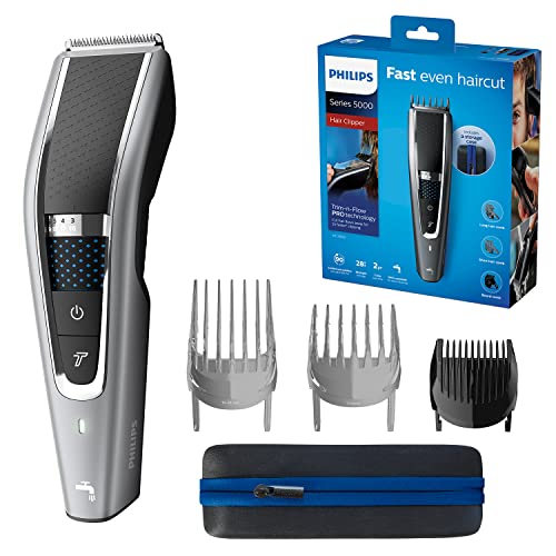 Philips Hair Clipper Serie 5000 Regolacapelli Con Tecnologia Trim-N-Flow E Dualcut (Modello Hc5650/15)