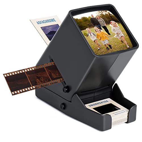 Proiettore Di Diapositive E Negativi Da 35Mm, Visualizzatore Di Diapositive, Illuminata A Led Con Ingrandimento 3X