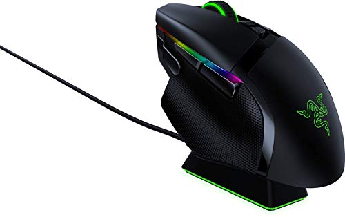 Razer Basilisk Ultimate Con Stazione Di Ricarica Mouse Da Gioco Wireless Con 11 Pulsanti Programmabili (Sensore Ottico 20K Focus +, Interruttore Ottic