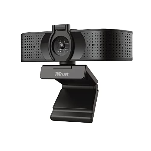 Trust Teza Webcam Per Pc 4K Ultra Hd, 3840X2160, 2 Microfoni E Messa A Fuoco Automatica, Usb Plug & Play, Web Camera Per Teams, Zoom, Skype, Portatile