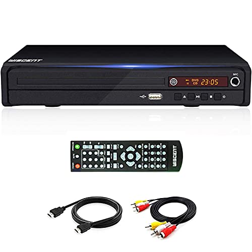 Lettore Dvd Compatto Per Tv, Lettore Dvd Multi-Regione, Mp3,Mpeg4, Lettore Dvd/Cd Per Uso Domestico, Con Hdmi/Av/Usb/Mic