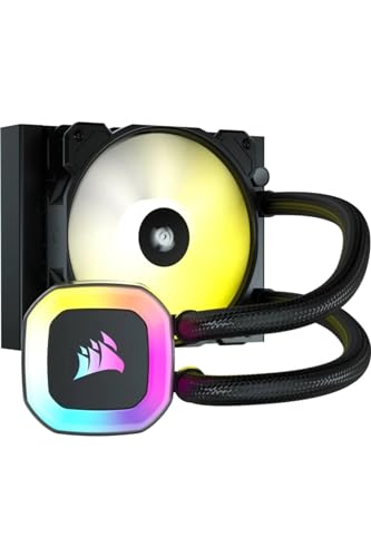 Corsair H55 Rgb Raffreddatore Per Cpu A Liquido - 120 Mm Aio - Ventola Sp120 Rgb Elite - Adatto A Intel Lga 1200/115X/2066, Amd Am4 - Adattatore Argb