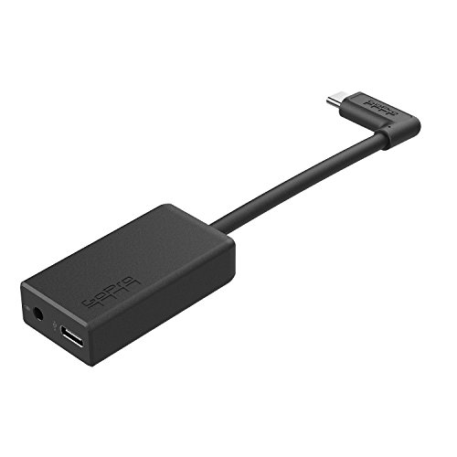 Gopro Aamic-001 Adattatore Per Microfono Pro Da 3.5 Mm, Compatibile Con Hero5 Black/Hero5 Session, Nero, Medium