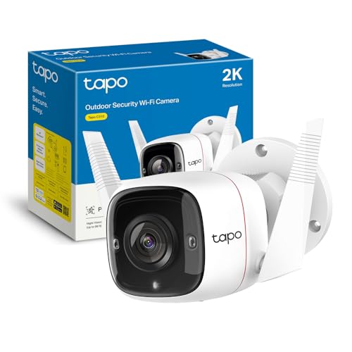 Tp-Link Tapo C310 Telecamera Wi-Fi Esterno Fhd 1296P, Telecamera Ip Di Sorveglianza, Notifiche In Tempo Reale, Visione Notturna Fino 30M, Impermeabile