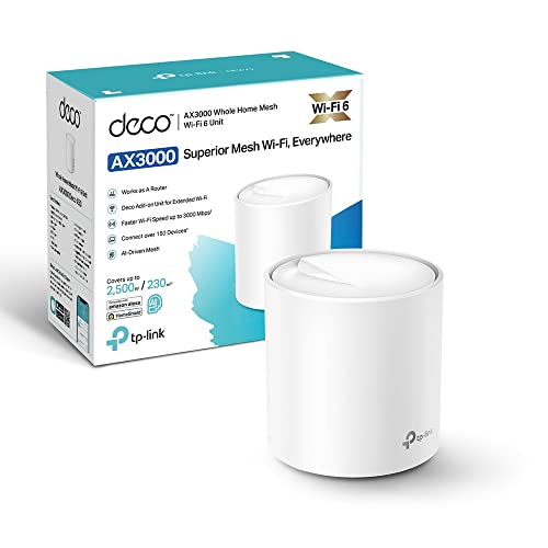 Tp-Link Mesh Wifi 6 Deco X50, Dual Band Ax3000, 3 Porte Ethernet Gigabit, Modalità Router E Access Point, Unità Aggiuntiva