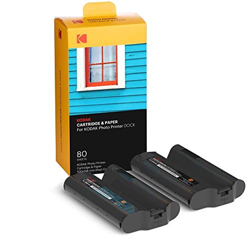 Kodak 4Pass (10X15Cm) Cartucce Per Stampante Fotografia Dock & Dock Plus, 80 Fogli