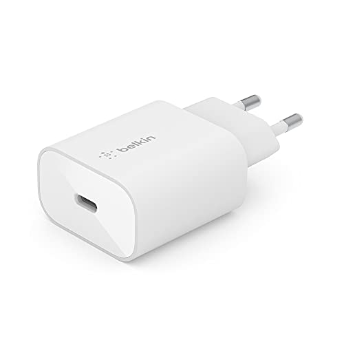 Belkin Boostcharge Caricabatteria Da Parete Da 25 W Con Pps, Usb-C Power Derlivery, Caricatore Usb C, Caricabatterie Usb C Rapido Per Iphone 15, Samsu