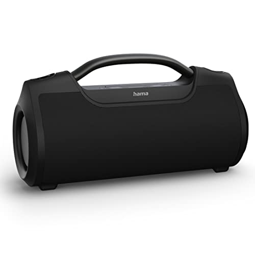 Hama Soundbarrel, Cassa Musicale Bluetooth (Altoparlante Bluetooth Impermeabile Secondo Ipx6, Scatola Musicale Portatile 60 W, Batteria 12 Ore, Power