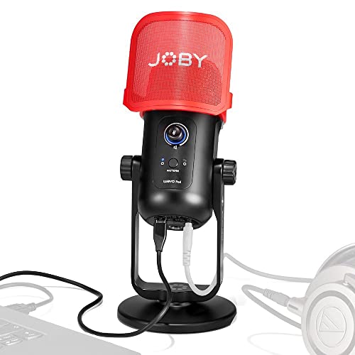 Joby Wavo Pod Usb Microfono A Condensatore Per Pc, Streaming, Podcasting, Controlli Mute E Gain, Microfono Per Pc, Plug & Play Per Pc E Mac, Microfono