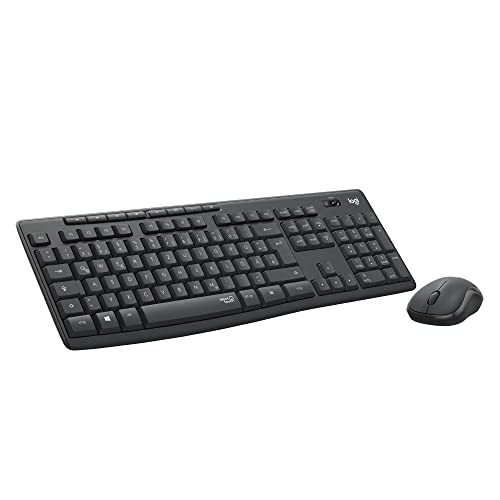 Combo Wireless Silenzioso Logitech Mk295, Nero (Versione Tedesca Qwerty)