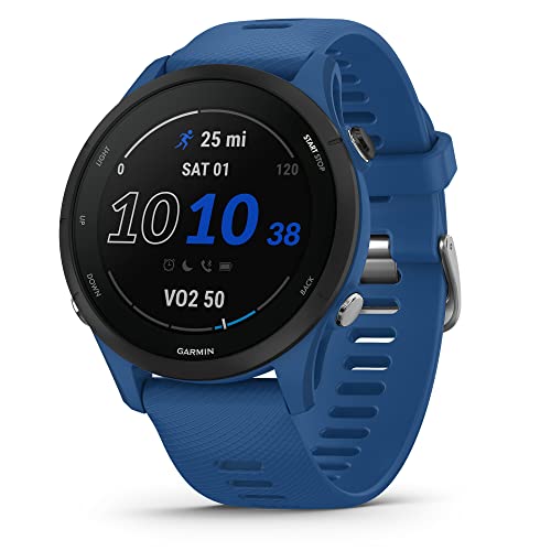 Garmin Forerunner 255, Smartwatch Per La Corsa, 46Mm, Gps Multi-Band, Cardio, Vo2Max, Running Power, Report Mattutino, Hrv Status, Piani Gratuiti 5K,
