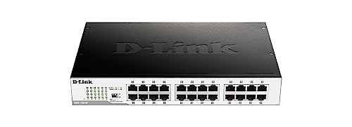 D-Link Dgs-1024D Switch 24 Porte Gigabit, Nero/Antracite