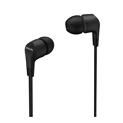 Philips Cuffie Con Cavo/Controlli Integrati, Audio Nitido, Bassi Potenti, Tenuta Comoda/Cuffie Con Filo/Auricolari Con Cavo Philips Tae1105Bk/00