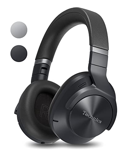 Technics Eah-A800E-K Cuffie Wireless, Auricolari Bluetooth Multipoint Over Ear, Con Cancellazione Rumore E Microfono, 50 Ore Di Riproduzione, Nero