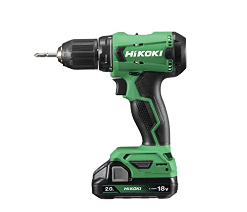 Hikoki Akku-Bohrschrauber Ds18Da (18V, Li-Ion, 50 Nm, 20-Stufige Drehmomenteinstellung, Led, Im Transportkoffer, Inkl. 2X 2.0 Ah Akku Und Ladegerät