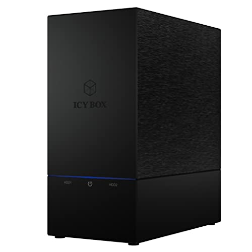 Icy Box Sistema Raid Esterno (0/1/Singolo/Grande) Per 2X Hdd Sata Da 3,5 Pollici, Usb 3;0 (Uasp), Sata Iii, Ventola, Nero, Ib-Rd3621U3