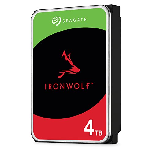 Seagate Ironwolf, 4 Tb, Hard Disk Sata Da 6 Gbit/S, Hdd, Cmr 3,5" 5.900 Rpm, Cache Da 64 Mb Per Nas Con Sistema Raid, 3 Anni Rescue Services (St4000Vn
