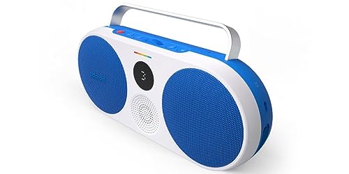 Polaroid Lettore Musicale P3 (Blu) - Altoparlante Bluetooth Wireless Boombox Retro-Futuristic Ricaricabile Con Doppio Accoppiamento Stereo