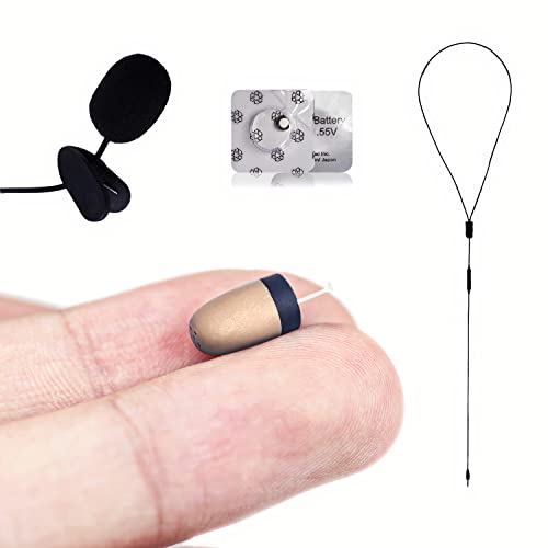 Pingaoculto Auricolari Spia Esami Vip Pro Mini, Invisibile Nascosto E Cavo Per Telefono - Micro Cuffie Piccolo Orecchio ( Supermini + Microfono)