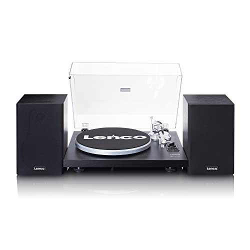 Lenco Ls-500 Giradischi Hi-Fi Con Bluetooth - Con Altoparlanti Esterni 2 X 30 W Rms - Trasmissione A Cinghia - Auto Stop - Preamplificatore - Mobile I