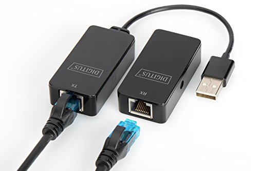 Digitus Usb Extender - Portata 50 M - Usb 2.0 - Cavo Di Rete Utp, Stp E S-Ftp Da Cat-5 - Plug & Play - Nero