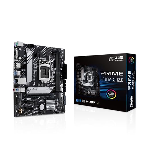 Asus Prime H510M-A R2.0 Scheda Madre Intel Micro Atx, Ddr4 Lga 1200, 4 Sata 6Gb/S, Slot M.2, Ethernet Realtek, Displayport, Hdmi, Usb 3.2 Gen 2 E Type