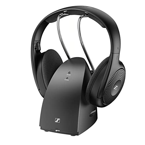 Sennheiser Cuffie Wireless Rs 120-W, On-Ear Per Un Ascolto Tv, 3 Modalità Audio, Controllo Del Volume, Portata Del Segnale Di 60 M, Combinazione Trasm
