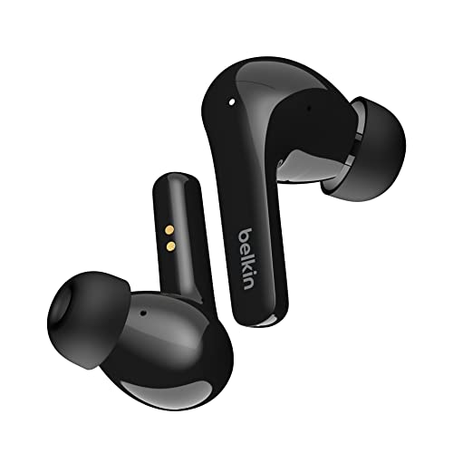 Belkin Soundform Flow Auricolari Bluetooth True Wireless Con Cancellazione Attiva Del Rumore, Cuffie In-Ear, Ipx5, 31 Ore Di Riproduzione, Per Iphone,