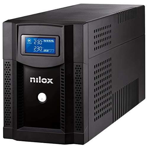 Nilox, Ups Premium Line Interactive Sinewave Lcd Da 3000Va/2100W, Ups Line Interactive Ad Onda Sinusoidale Perfetta, Protegge Piccole Reti, Workstatio