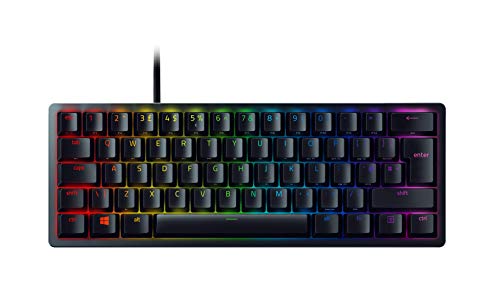 Razer Huntsman Mini (Interruttore Rosso) - Tastiera Da Gioco Compatta Al 60% (Interruttori Ottici-Meccanici Lineari, Tasti In Pbt, Cavo Usb-C Staccabi
