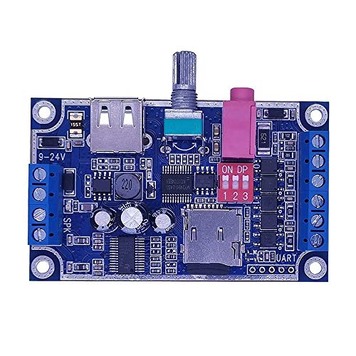 Modulo Audio, Wav Mp3 Music Voice Player Scheda Programmabile 10W Sound Player Dc 12V-24V Supporto Tf Card U-Disk