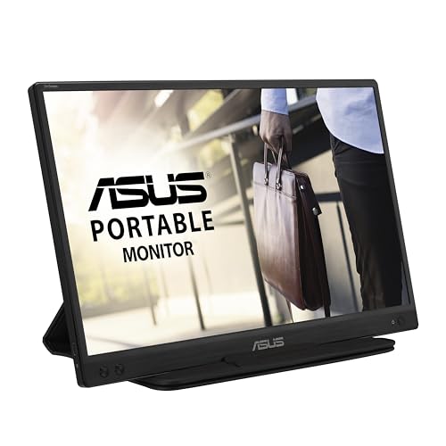 Asus Zenscreen Monitor Portatile 15.6” 1080P Fhd (Mb166C), Monitor Da Viaggio Ips Usb-C, Anti-Sfarfallio, Filtro Luce Blu, Smart Cover, Monitor Estern