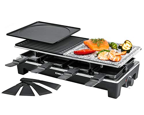 Rommelsbacher Rcs 1350 Raclette 8 Personne(S) 1350 W Noir, Acier Inoxydable