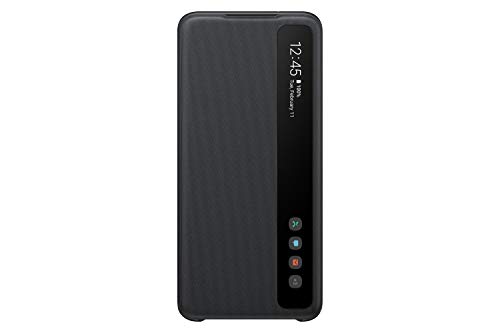 Samsung Cover Clear View Per Galaxy S20, S20 5G, Nera