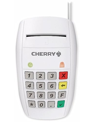 Cherry Smart Terminal St-2100, Lettore Di Smart Card Usb Di Alta Qualità, Inserimento Sicuro Del Pin (Lettore Di Classe 2), Supporto Stabile, Pin Pad