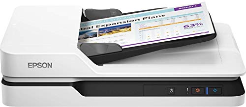 Epson Workforce Ds-1630 Scanner Piano Compatto Con Alimentatore Automatico Di Documenti 50 Pagine, Usb 3.0, Acquisizione Di Libri, Documenti Rilegati,