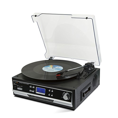 Technaxx Bluetooth 2.0 Digitalizzatore Di Dischi E Cassette Tx-22+ Con Lettore Di Cassette Integrato E Altoparlanti Stereo – File Musicali Mp3/Wma, 3
