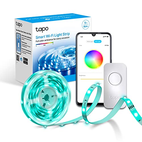 Tp-Link Tapo L900-5 Striscia Led Smart Wi-Fi 5M, Controllo Vocale Compatibile Con Alexa E Google Assistant, Sync-To-Music, Luci Led Per Casa, Bar, Fes